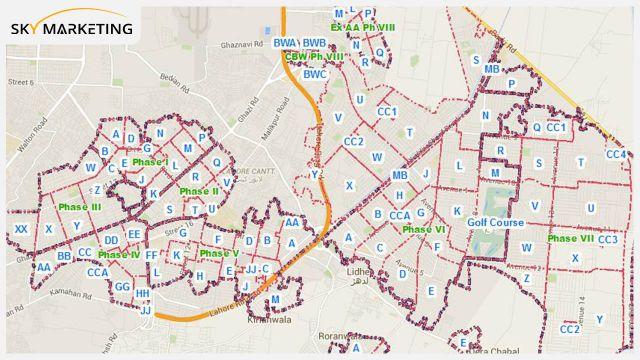 DHA Lahore Location