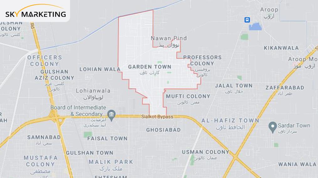 Garden Town Gujranwala Location