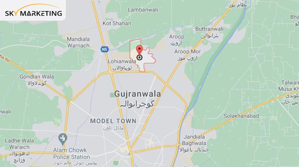 Garden Town Gujranwala Location