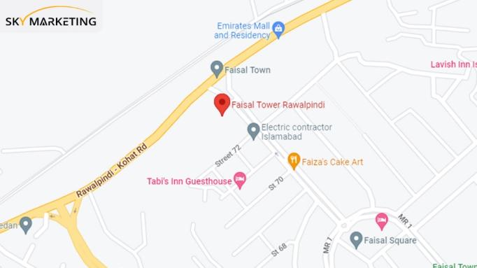 Faisal Tower Rawalpindi Location