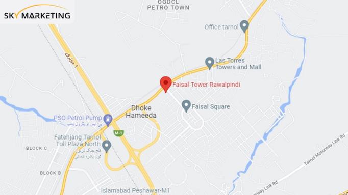 Faisal Tower Rawalpindi Map