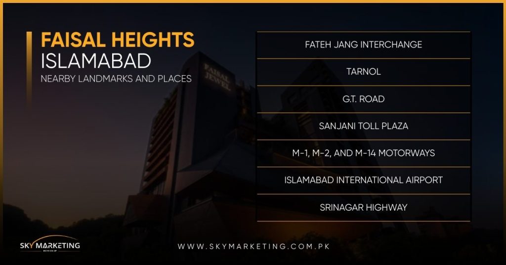 Faisal Heights nearby landmarks and places